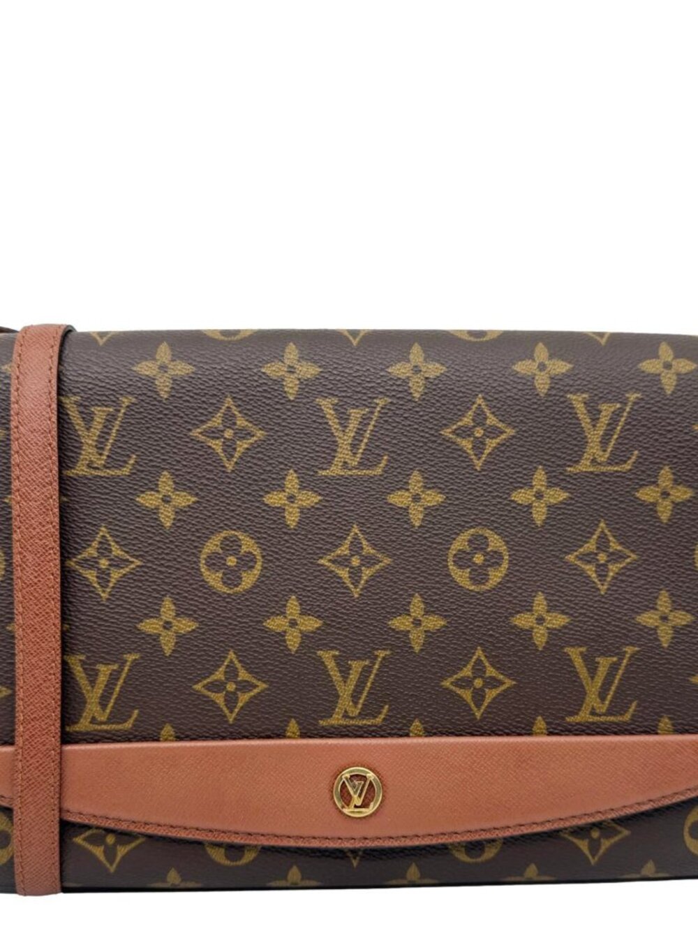 Louis Vuitton  Vintage Pochette Monogram Canvas Shoulder Bag Bordeaux